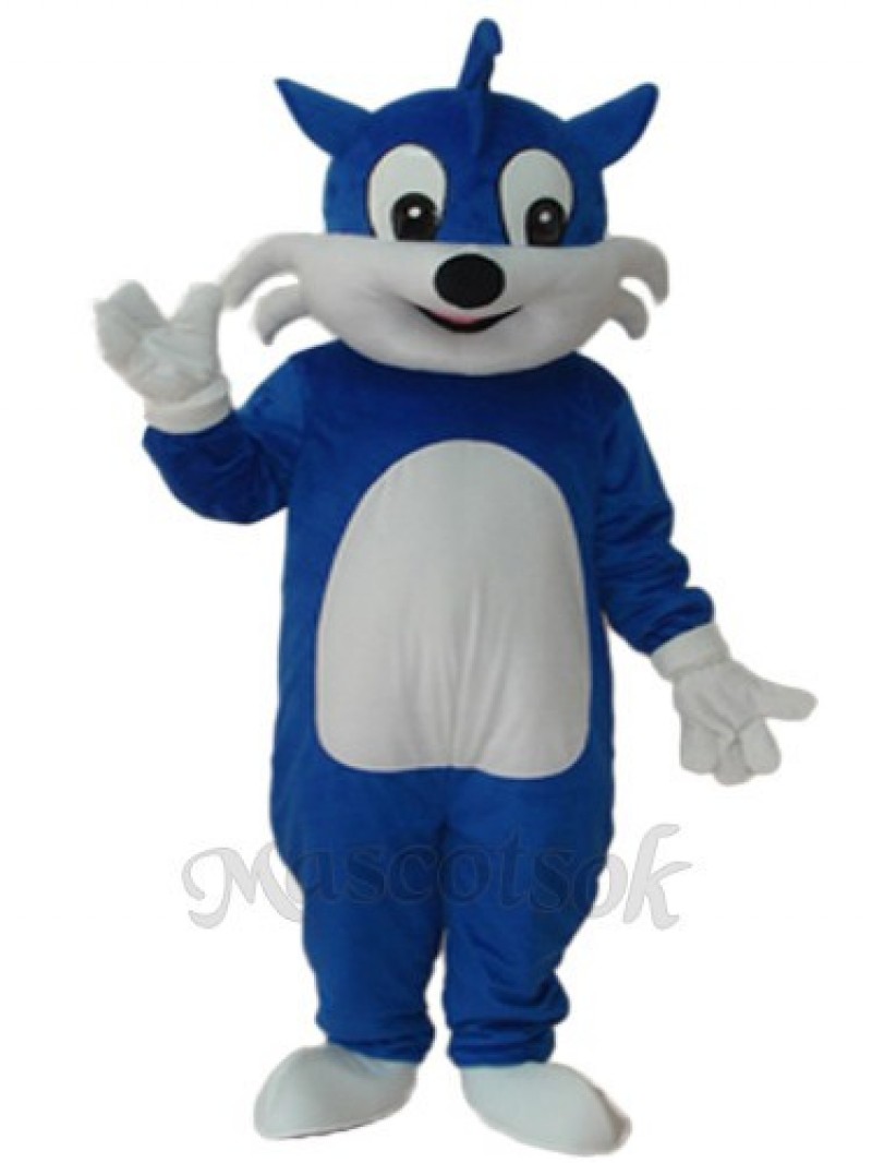 Blue Cat Mascot Adult Costume