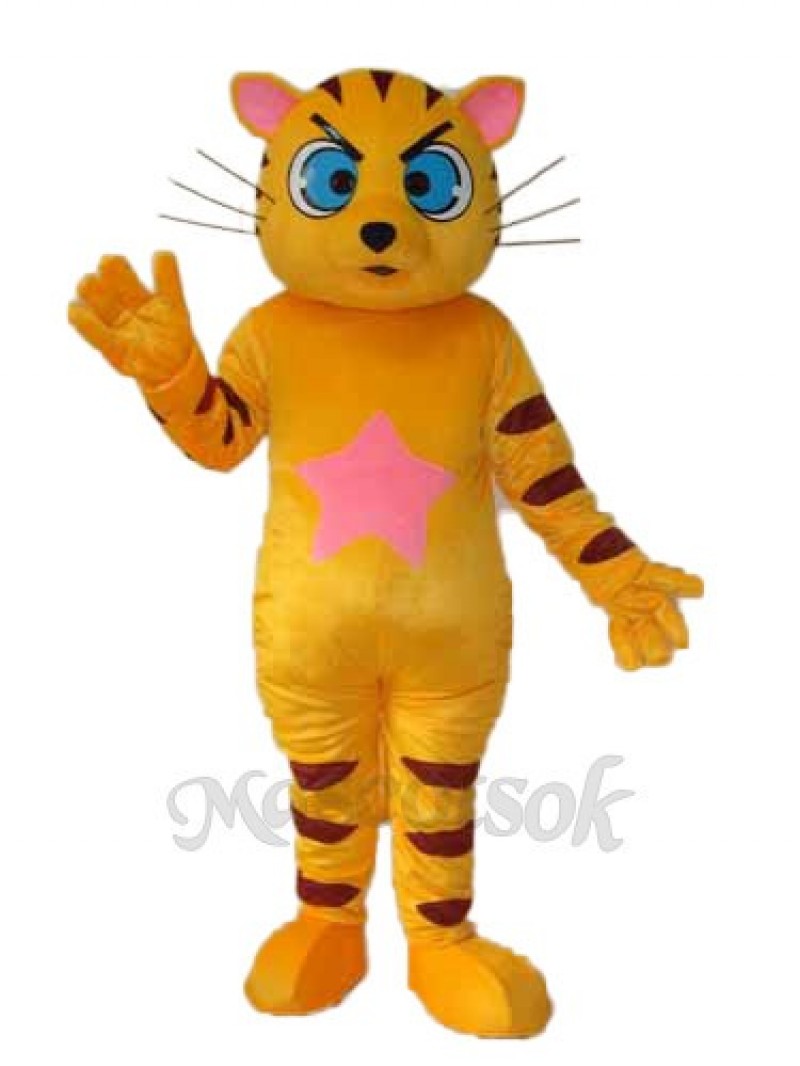 Yellow Cat Mascot Adult Costume