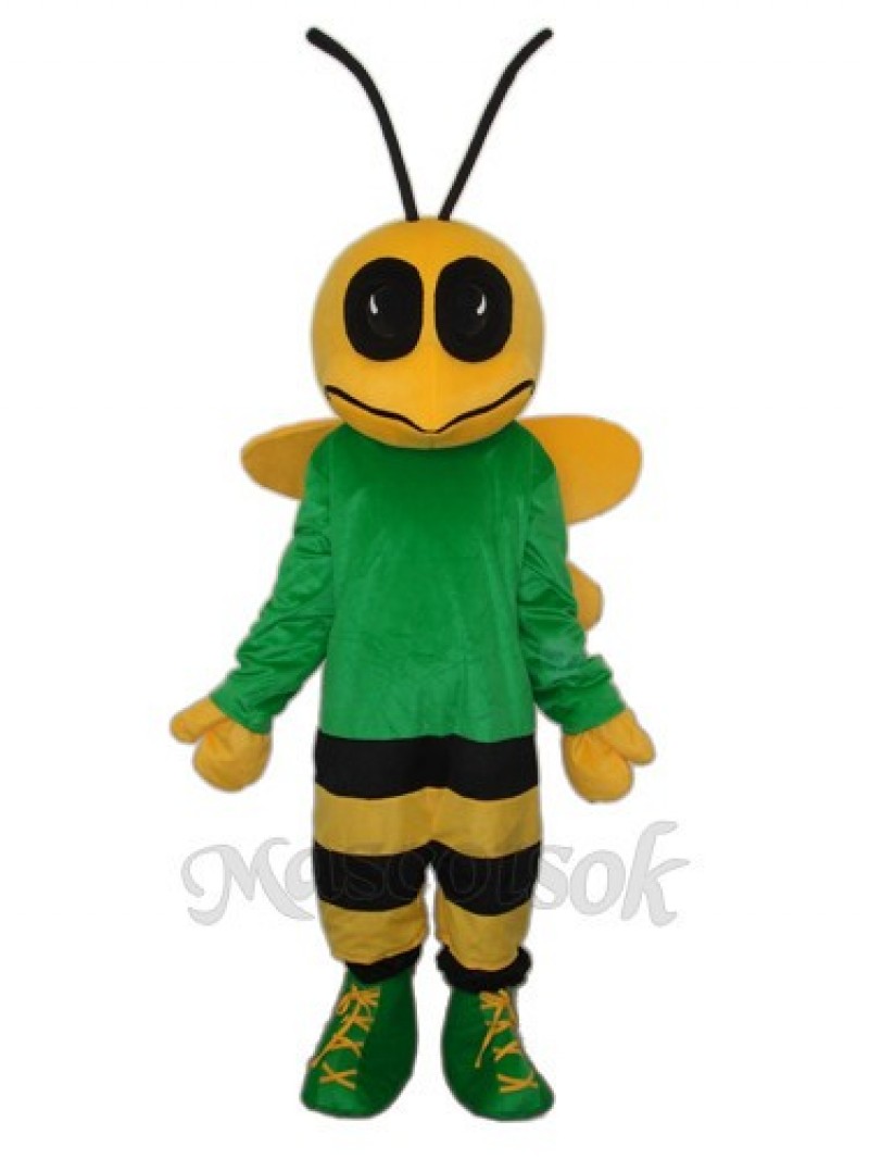 Green Bee Mascot Adult Costume