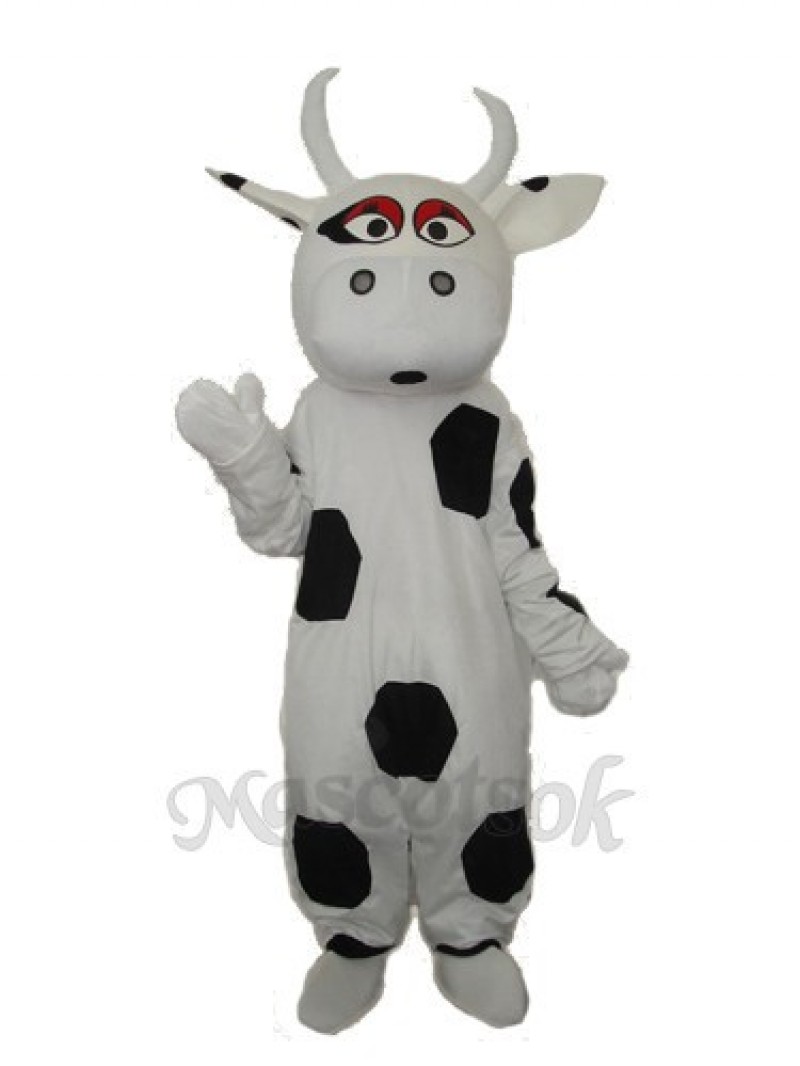 Big Black Dot Cow Mascot Adult Costume