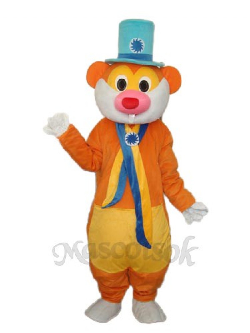 Flower Hat Rat Mascot Adult Costume