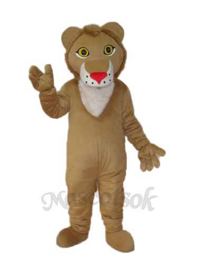 Yellow Lion Mascot Adult Costume