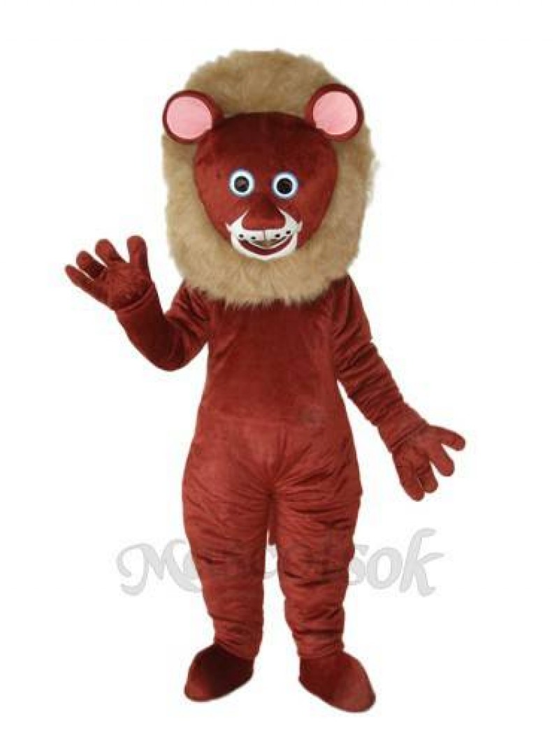Dark Brown Lion Mascot Adult Costume