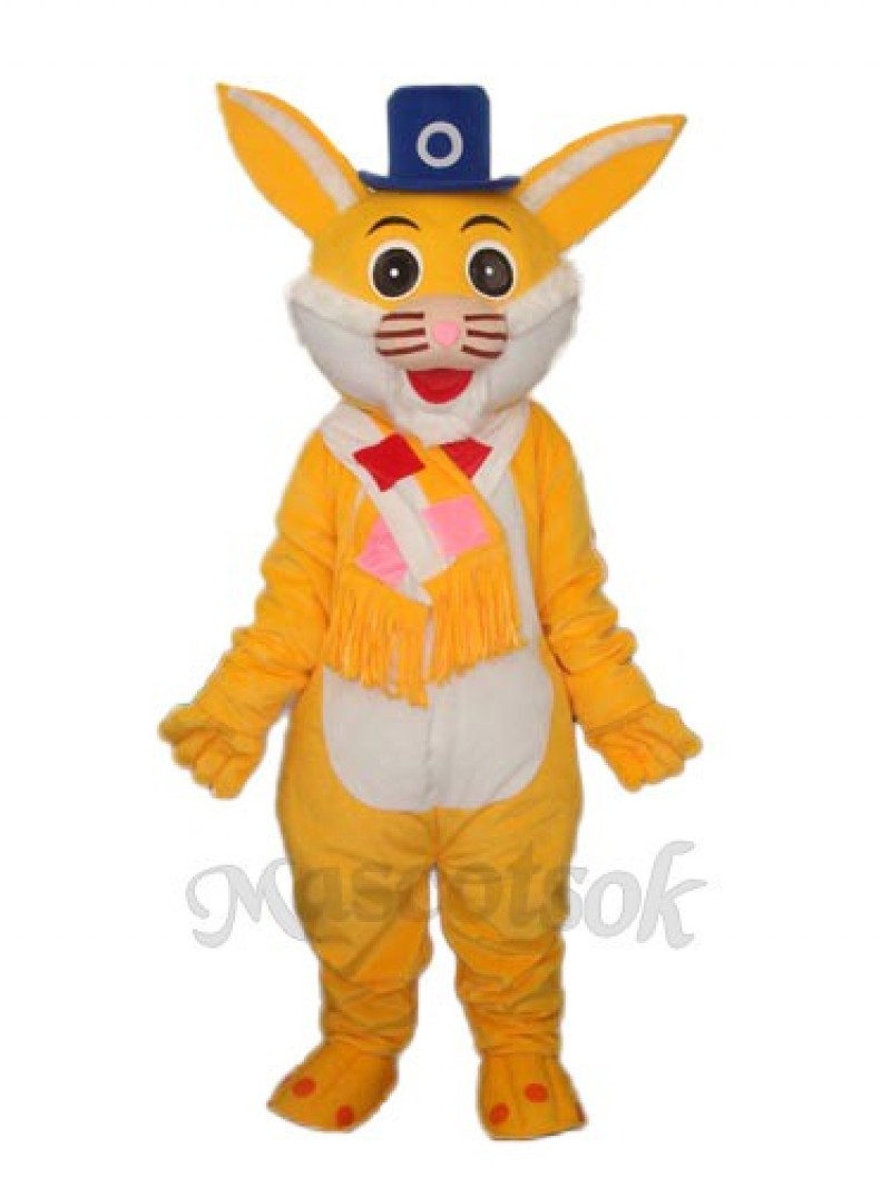 Easter Yellow Rabbit Mascot Adult Costume