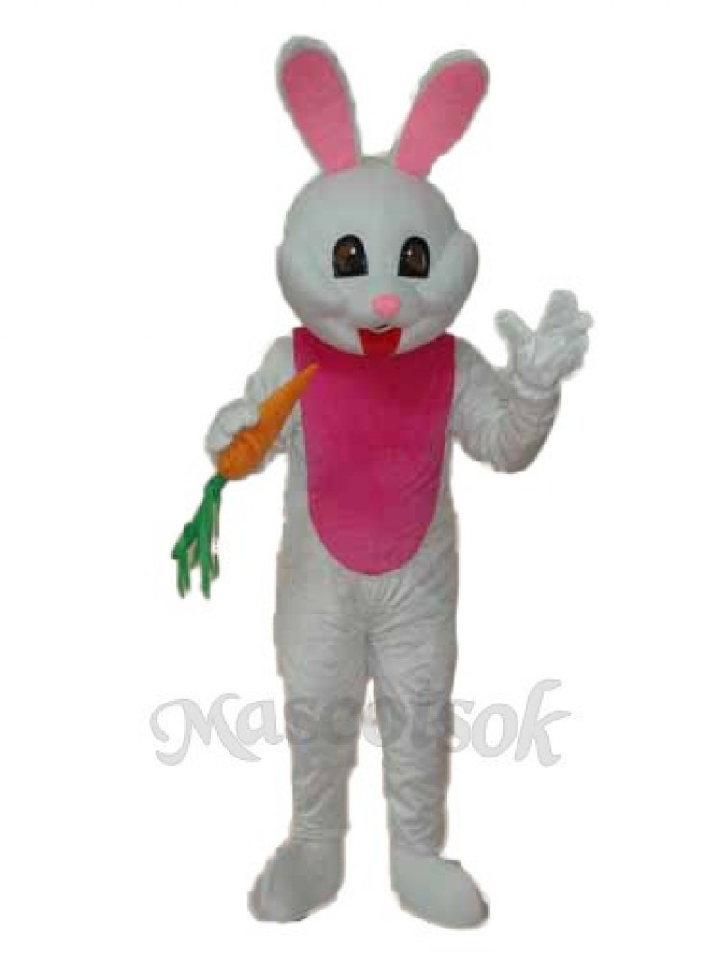 Easter Bunny with Carrot Mascot Adult Costume