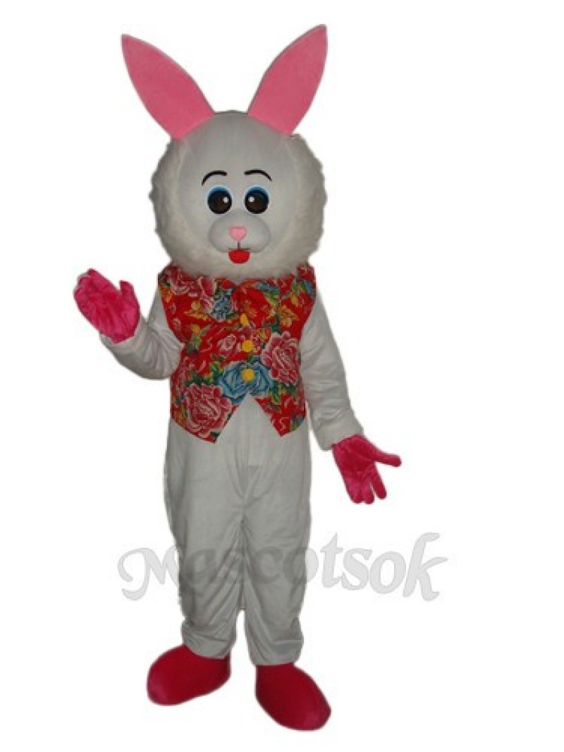 Easter Furry Face Rabbit Mascot Adult Costume