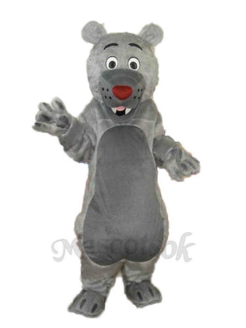 Long-haired Gray-mouth Bear Mascot Adult Costume