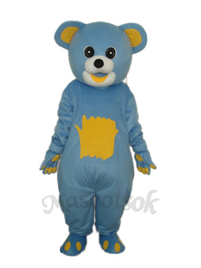 Yellow Belly Blue Bear Mascot Adult Costume