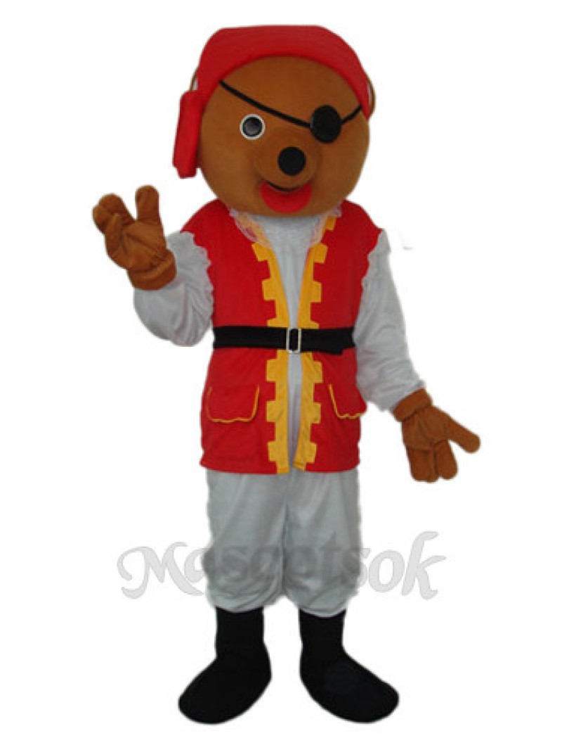 Pirate Bear Mascot Adult Costume