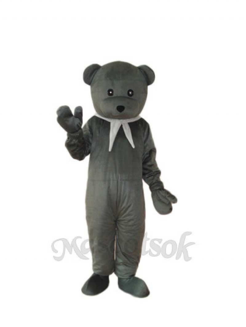 Gray Cook Bear Mascot Adult Costume