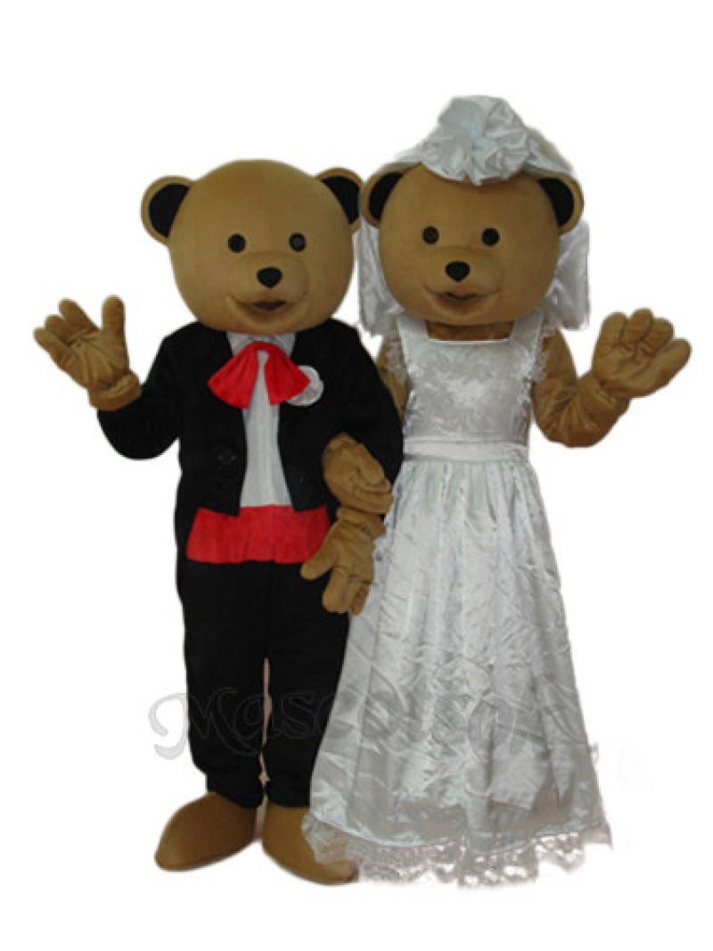 Wedding Bear Mascot Adult Costume