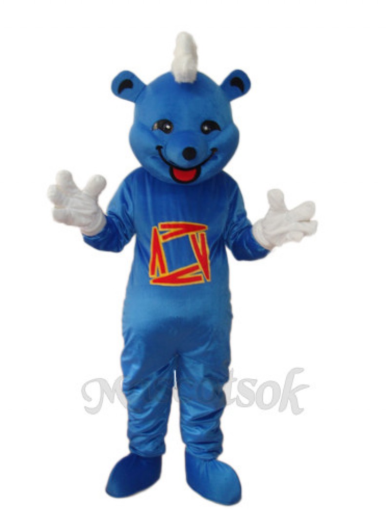 Blue Bear Mascot Adult Costume