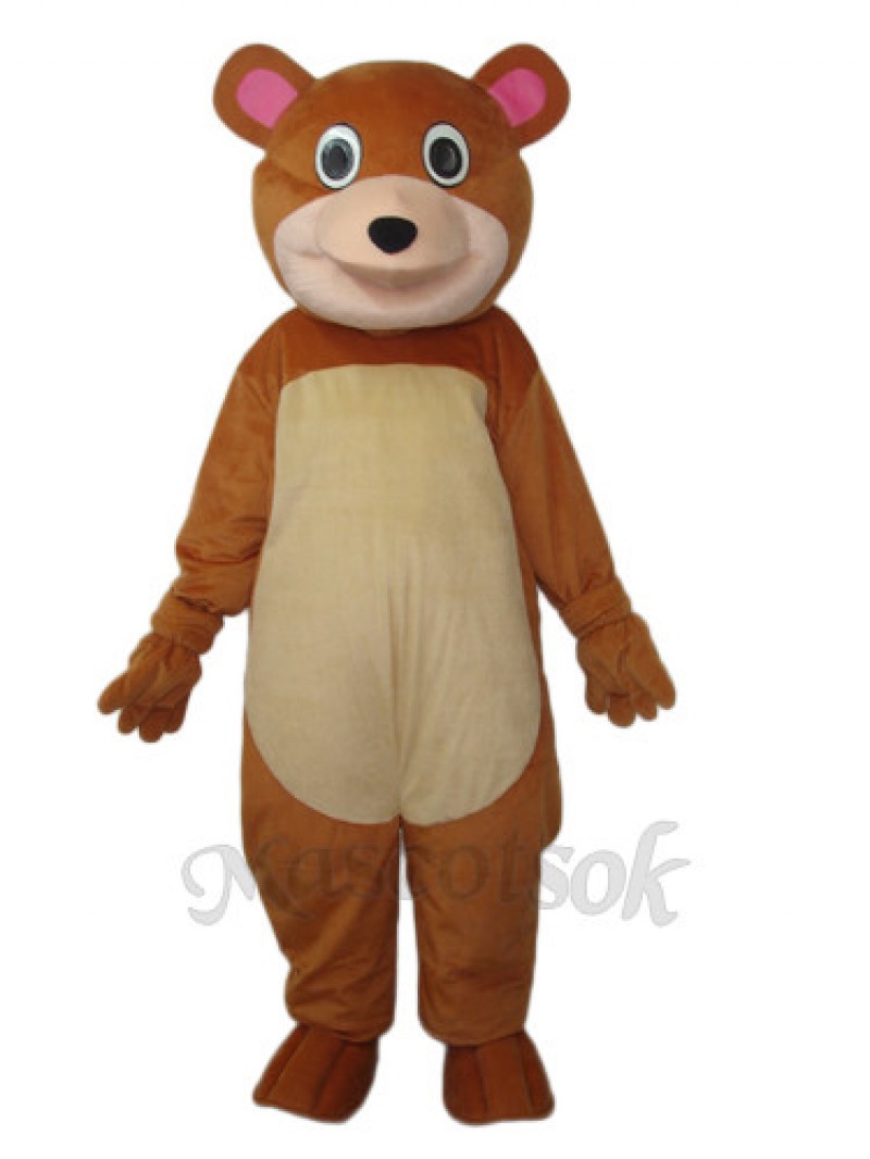 Round Mouth Bear Mascot Adult Costume