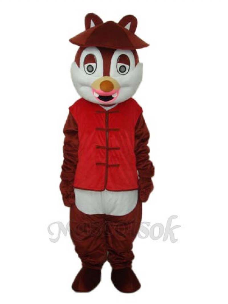 Hat Squirrel Mascot Adult Costume