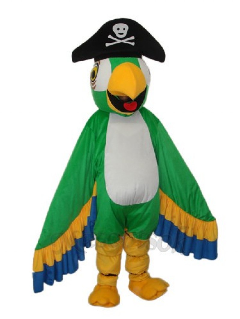 Green Pirate Parrot Mascot Adult Costume