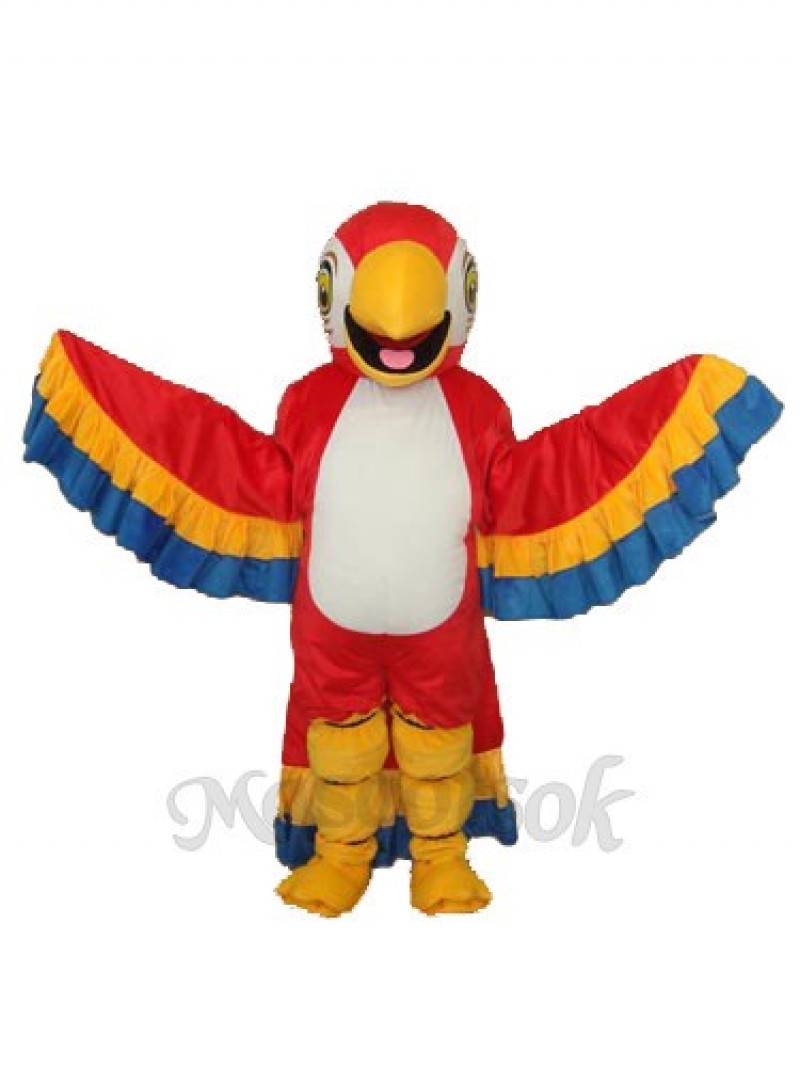 Red Parrot with Lace Tail Mascot Adult Costume