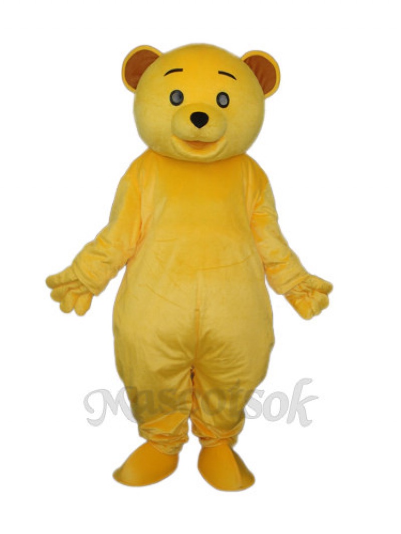 Yellow Teddy Bear Mascot Adult Costume