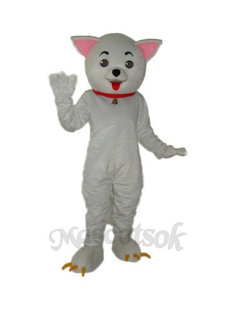 Pink Ear Clever Cat Mascot Adult Costume