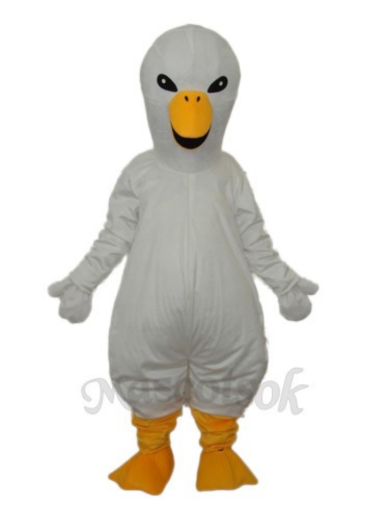 White Swan Mascot Adult Costume