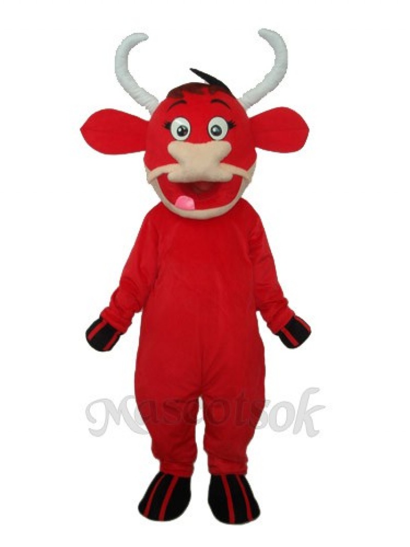 Little Red Cow Mascot Adult Costume