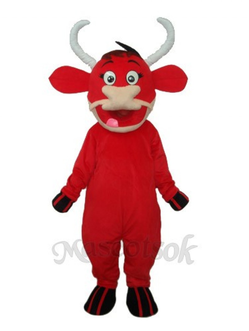 Little Red Cow Mascot Adult Costume