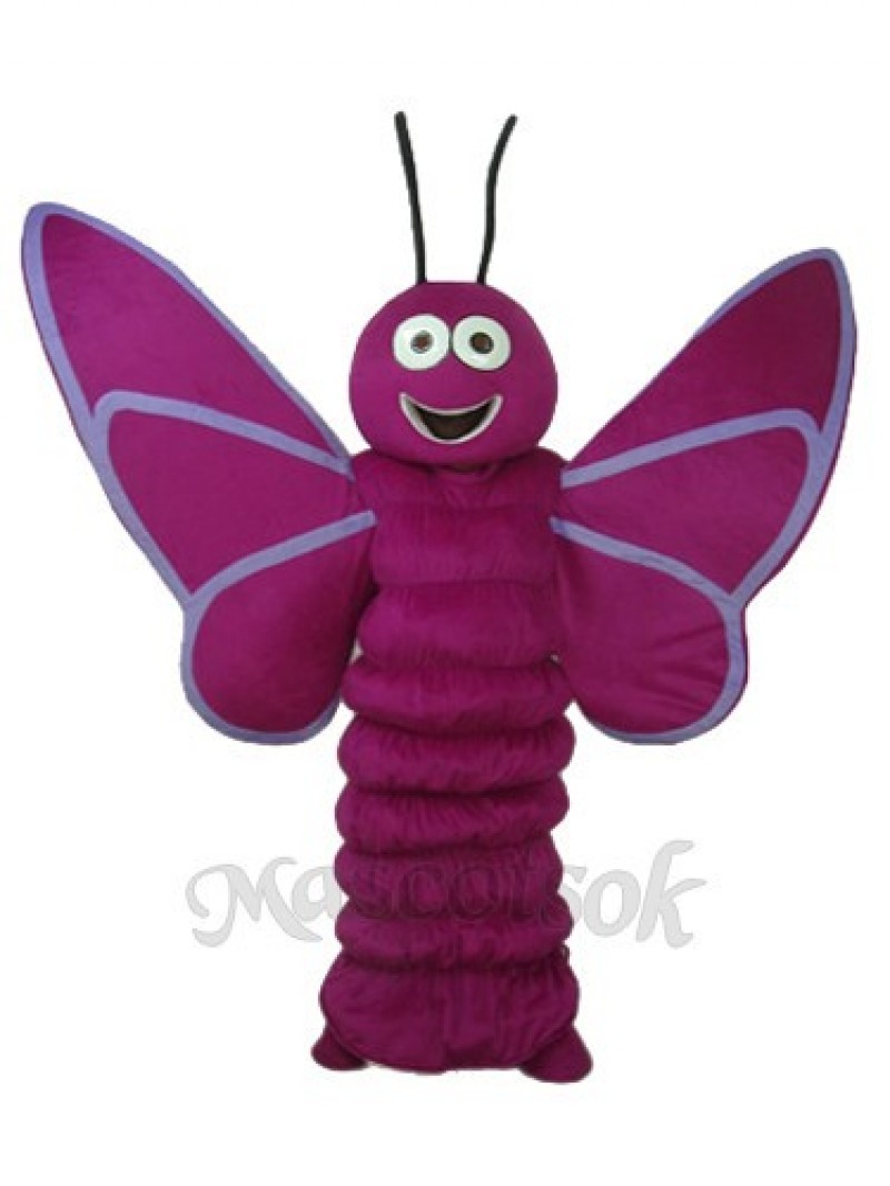 Revised Version Purple Butterfly Mascot Adult Costume