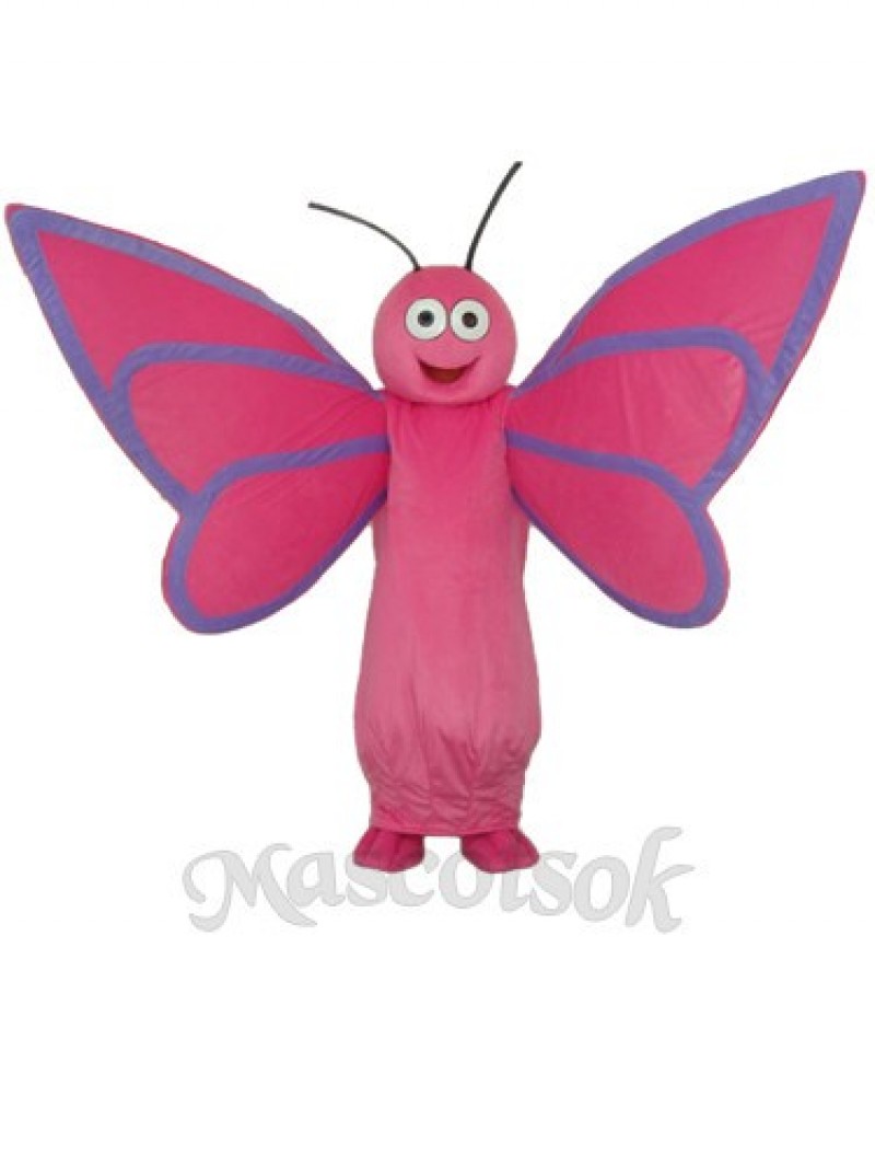 Pink Butterfly Mascot Adult Costume