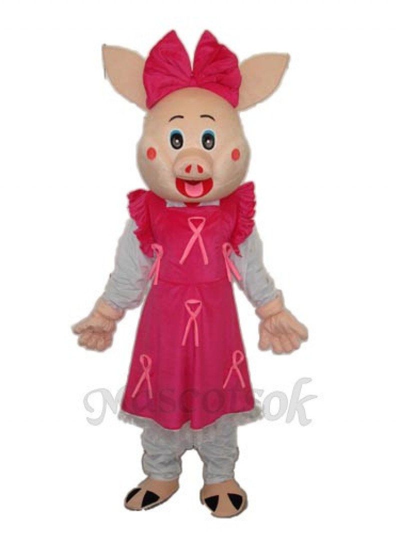 Cute Plump Pig Mascot Adult Costume