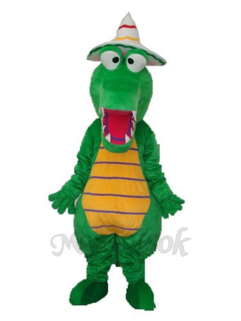 Crocodile with Hat Mascot Adult Costume