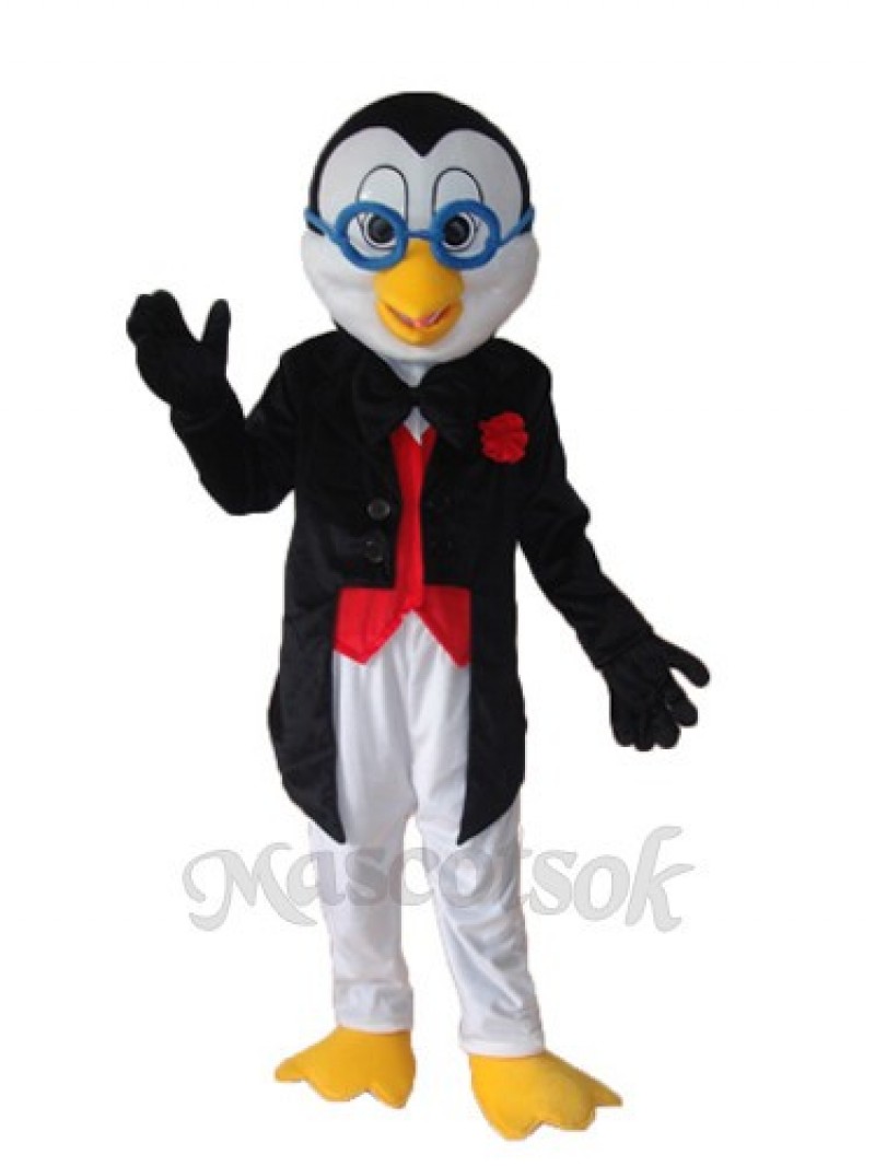 Old Glasses Penguin Mascot Adult Costume