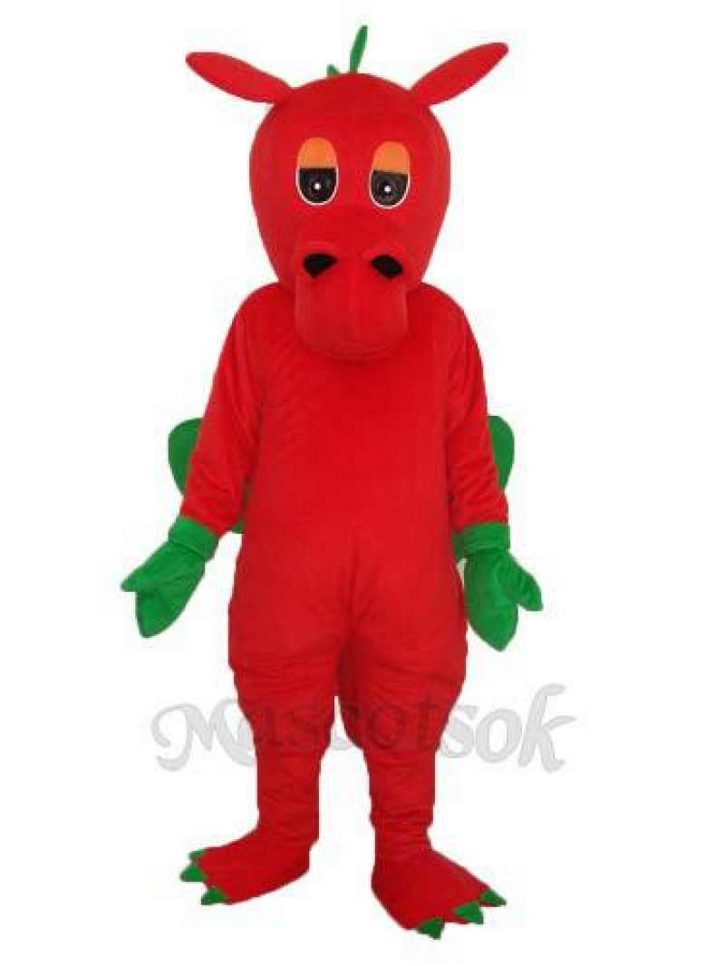 Red Dragon Mascot Adult Costume