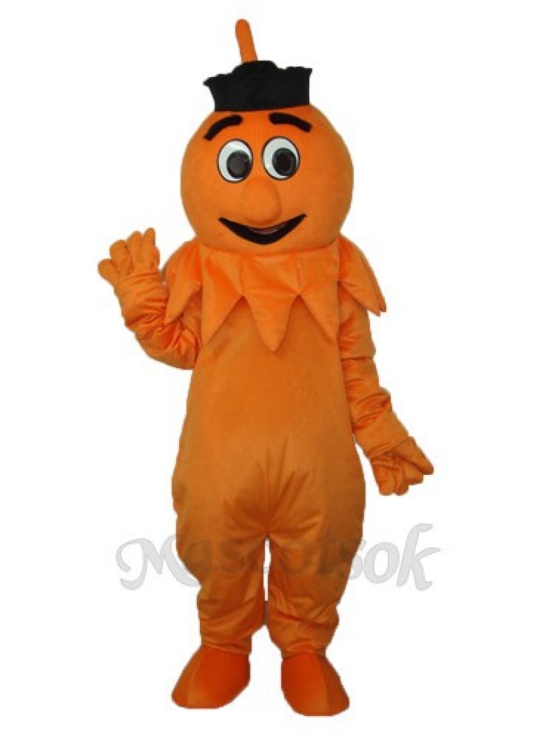 Orange Monster Mascot Adult Costume