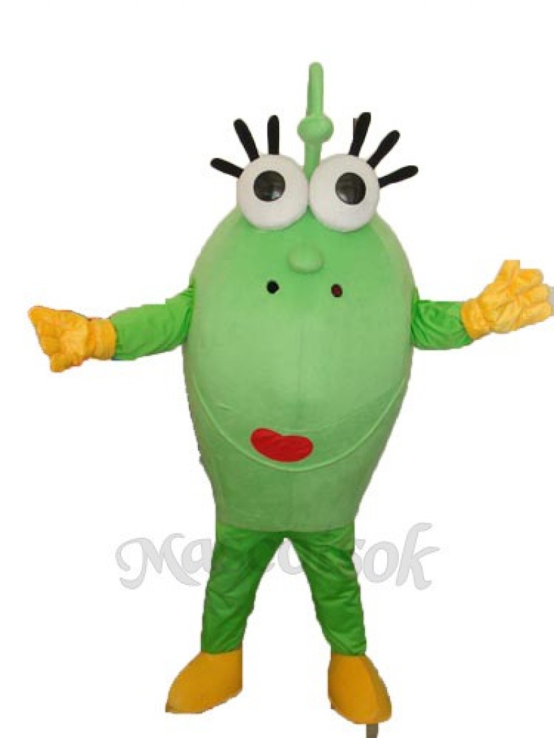 Big Green Eyes Monster Mascot Adult Costume