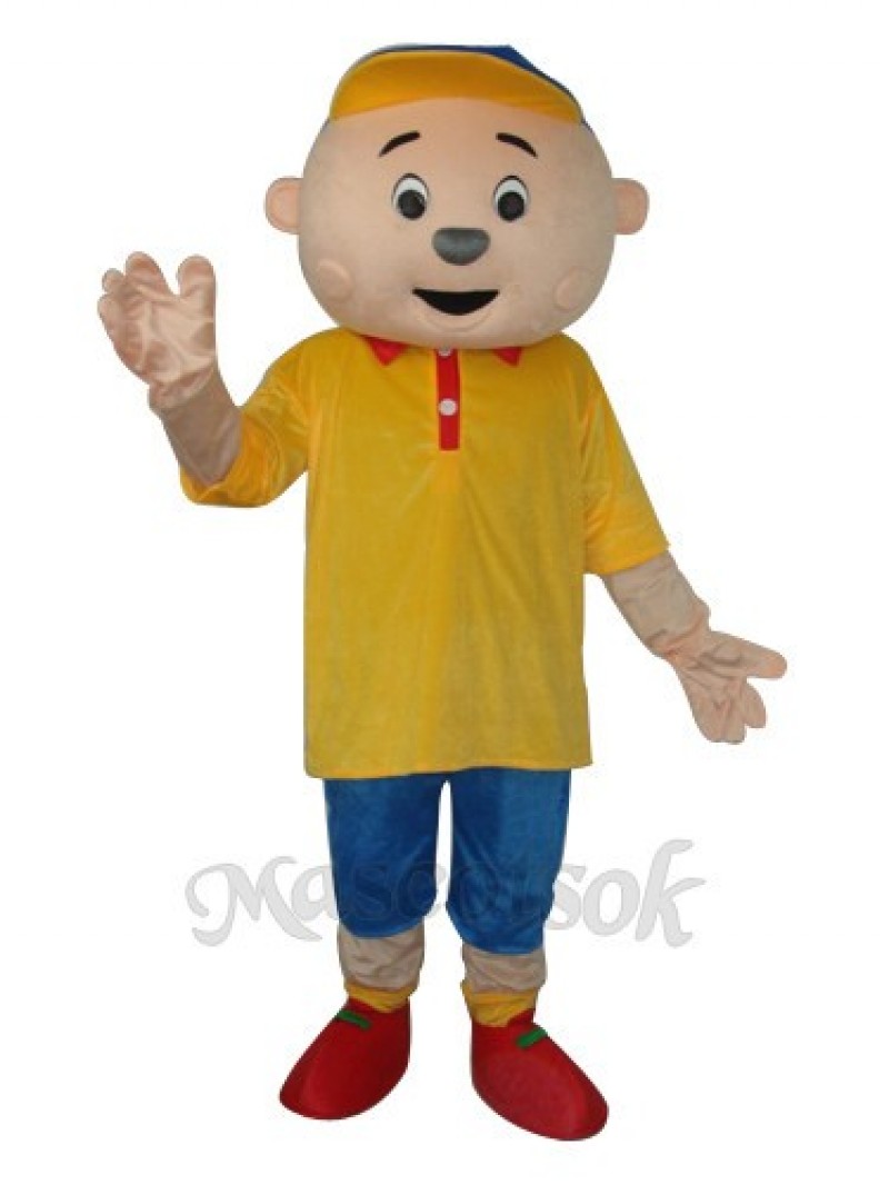 Yellow Boy Mascot Adult Costume