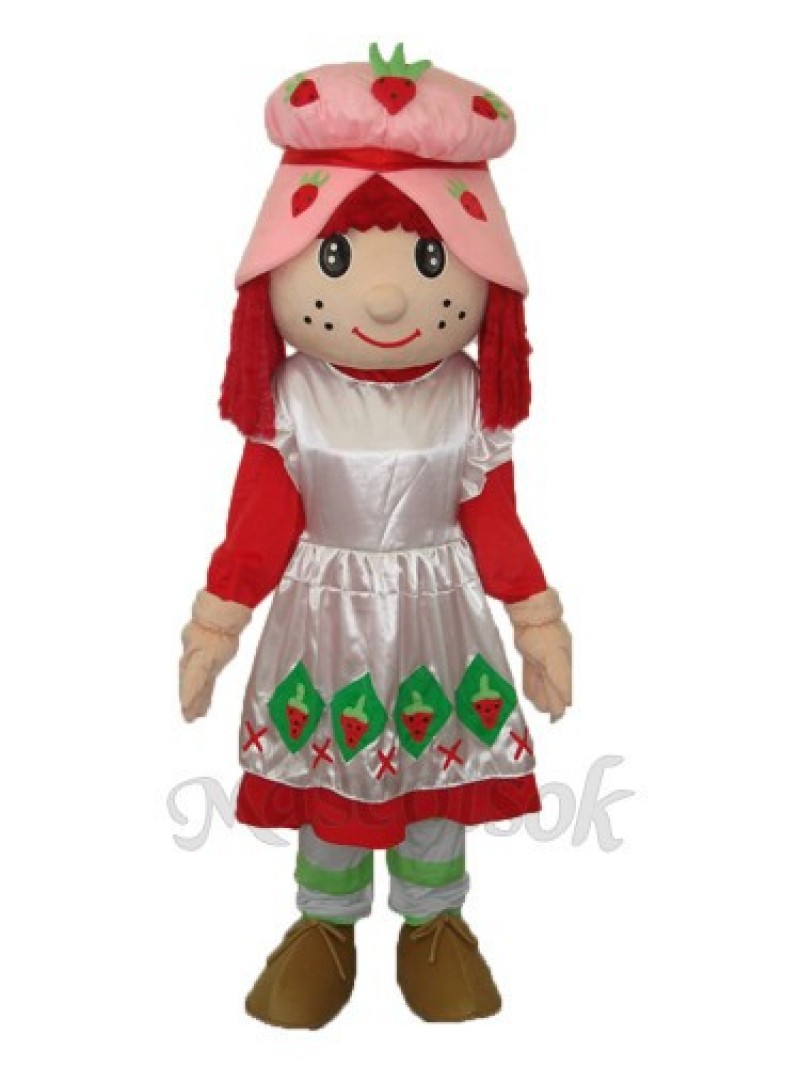 Strawberry Girl Mascot Adult Costume