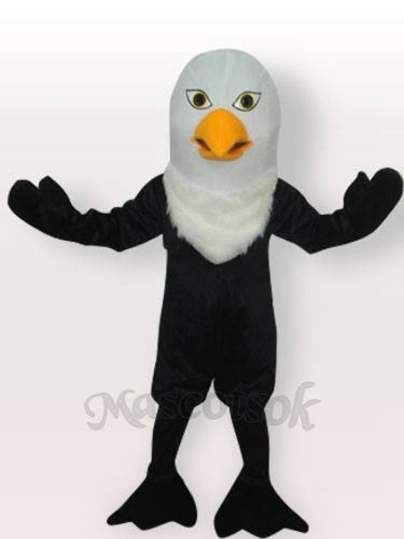 Black Eagle Short Plush Adult Mascot Costume
