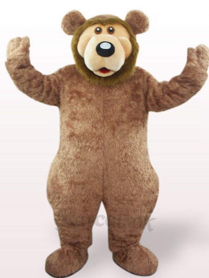 Brown Bear Plush Adult Mascot Costume