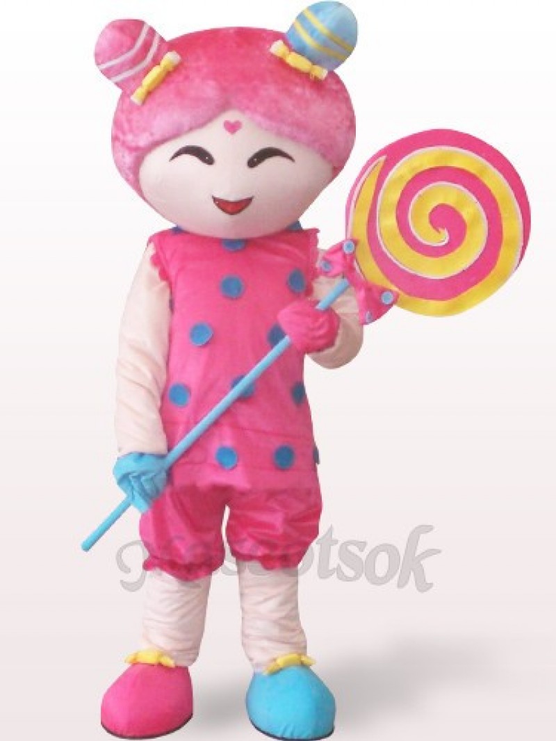 Candy Girl Plush Adult Mascot Costume