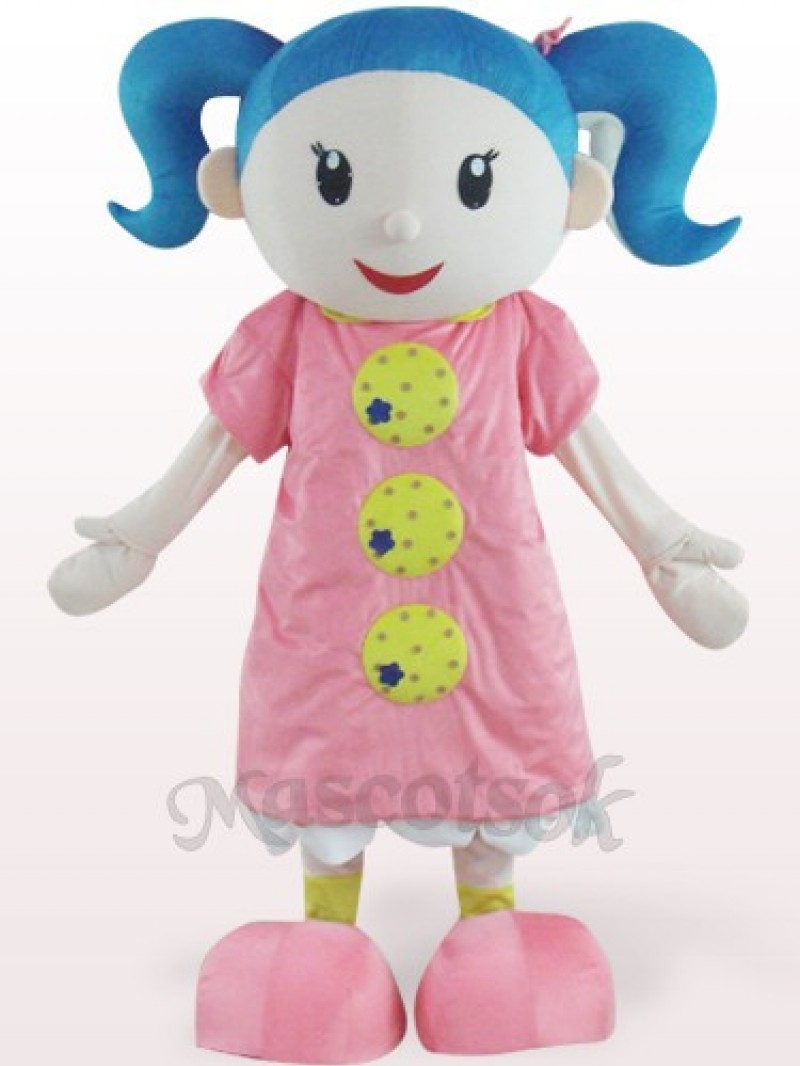 Cute Girl Plush Adult Mascot Costume