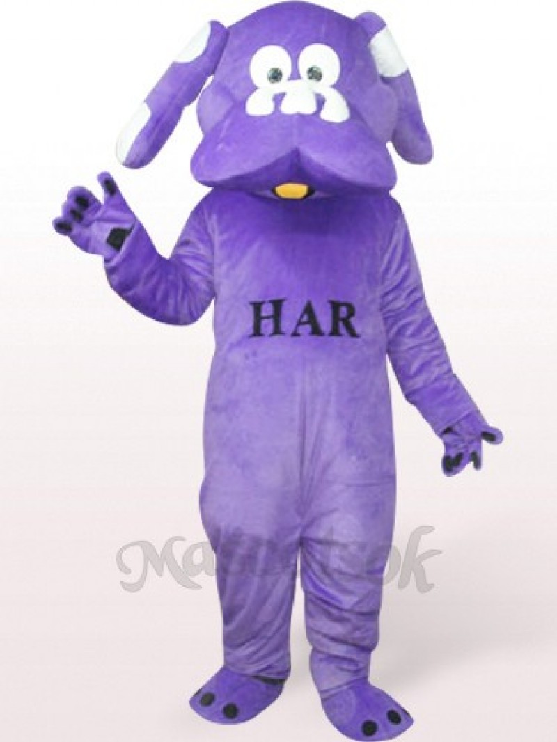 Dog In Purple Plush Mascot Costume