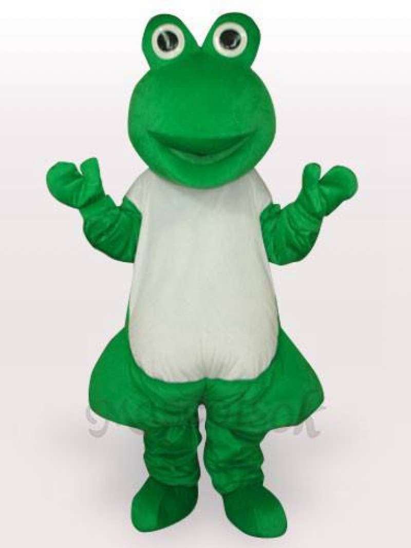 Green Frog Short Plush Adult Mascot Funny Costume