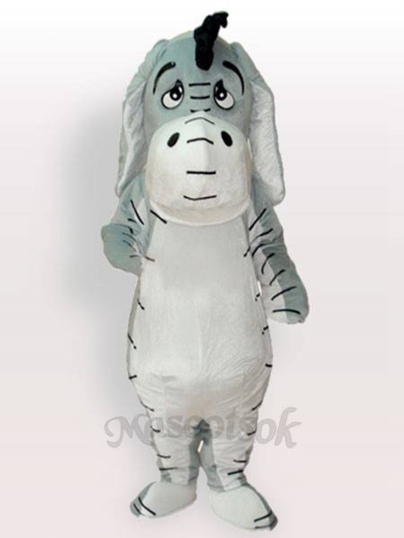 Grey Donkey Adult Mascot Costume