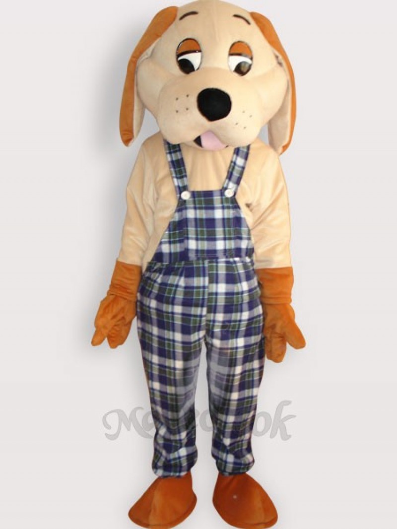 Happy Dog Short Plush Adult Mascot Costume