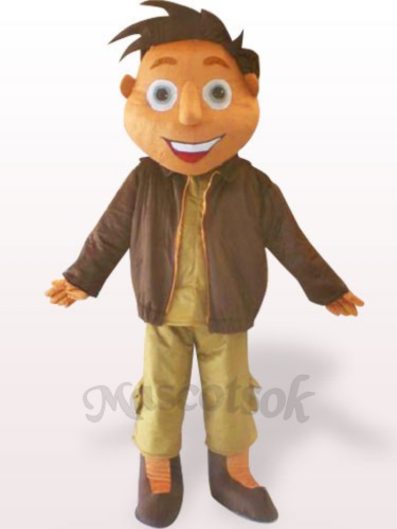 Jacket Boy Plush Adult Mascot Costume