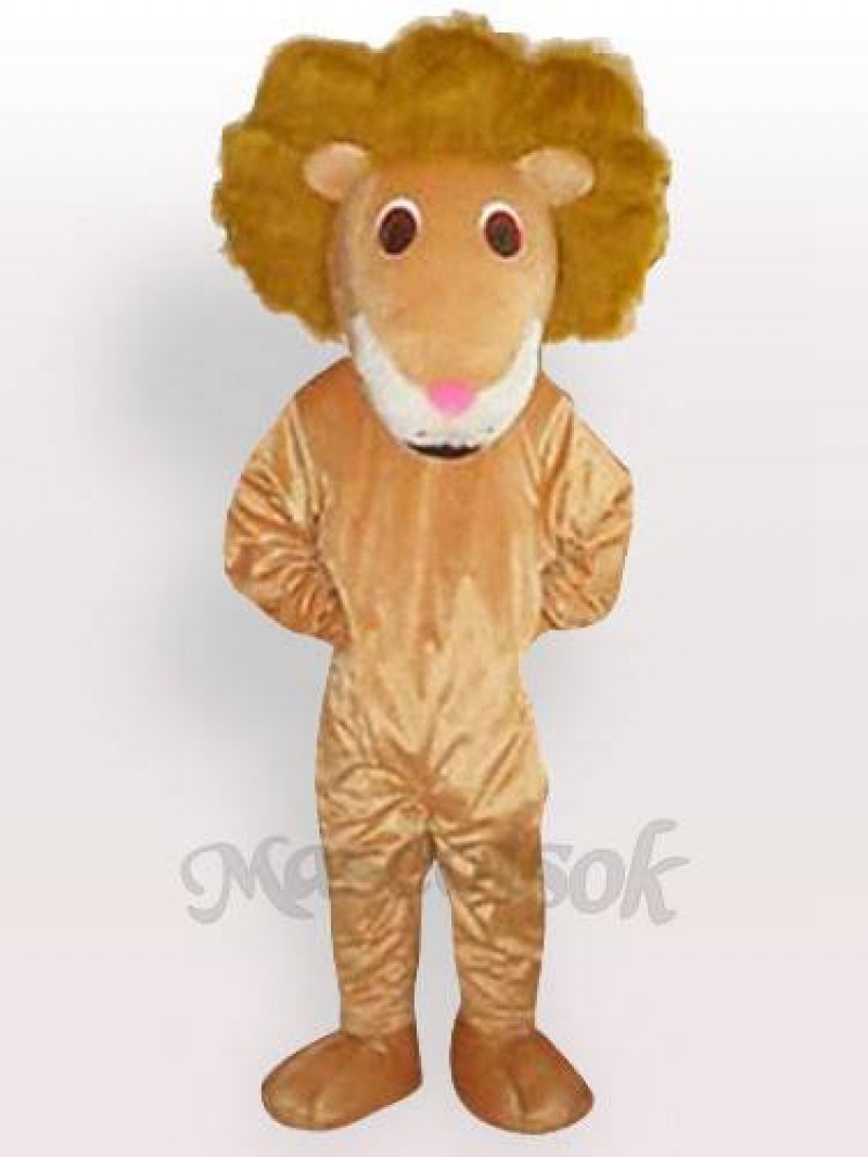 Lion of Curving Hair Adult Mascot Costume