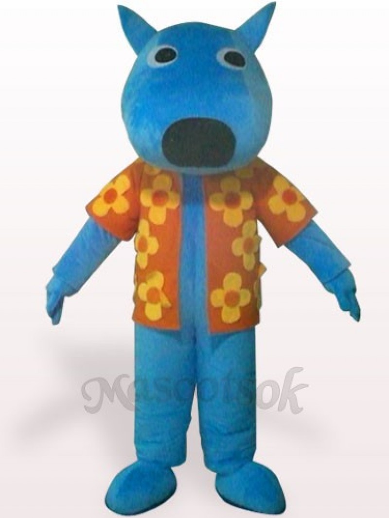 Male Dog Plush Adult Mascot Costume