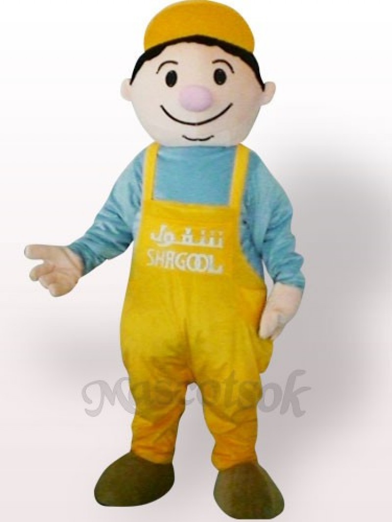 Miner Boy Plush Adult Mascot Costume