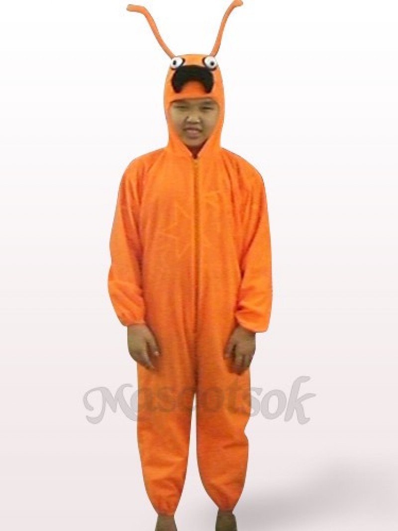 Orange Ant Open Face Kids Plush Mascot Costume