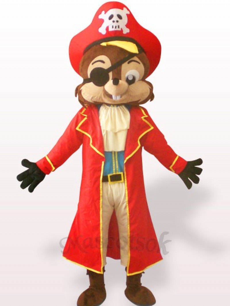 Pirate Squirrel Plush Adult Mascot Costume