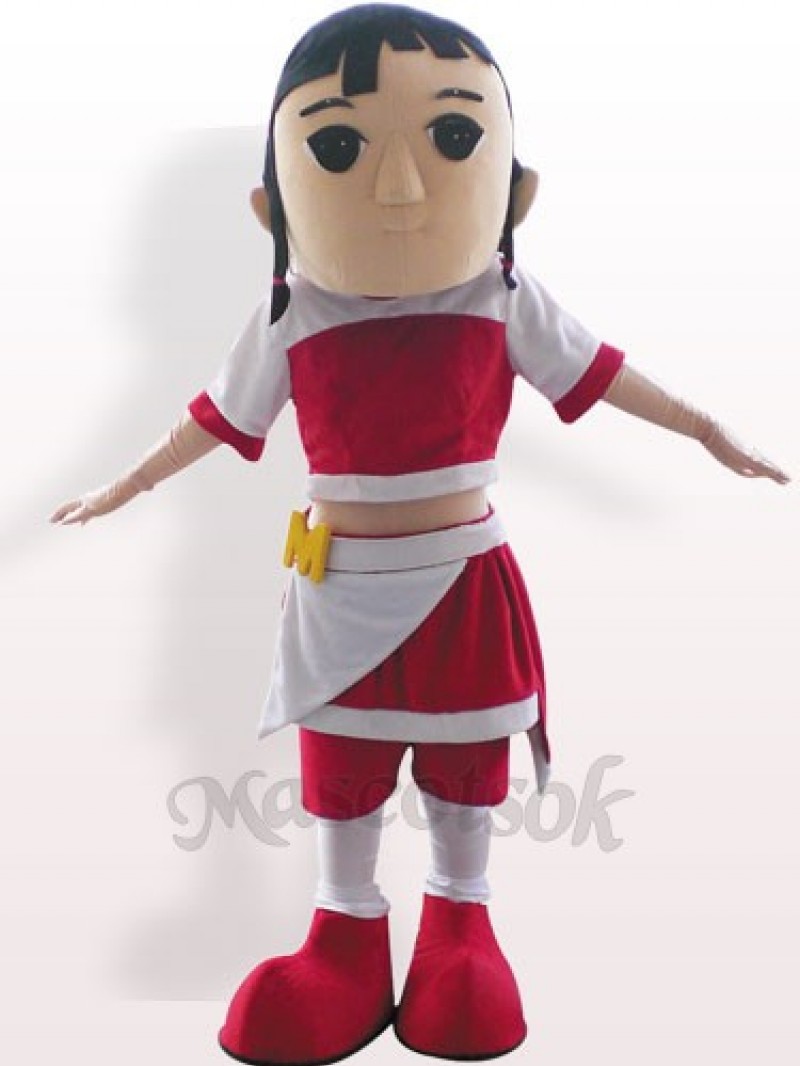 Pretty Girl Plush Adult Mascot Costume